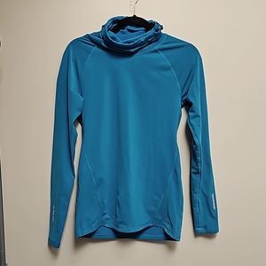 Women’s CHAMPION Duo Dry Sz M Medium High Neck Blue Athletic Pullover Activewear